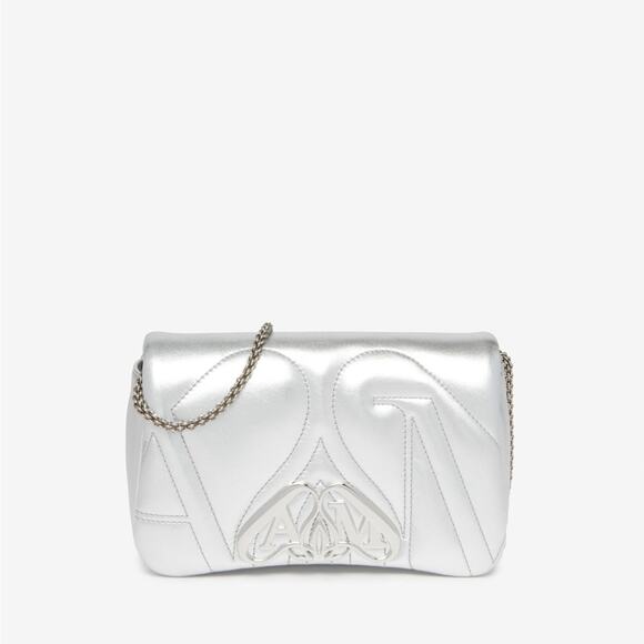 Alexander McQueen Metallic Silver Crossbody Bag - Picture 1 of 9